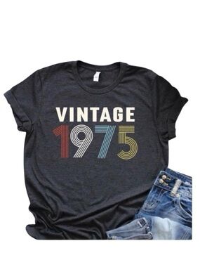NEW “Vintage 1975” T-shirt. Small. Never worn.